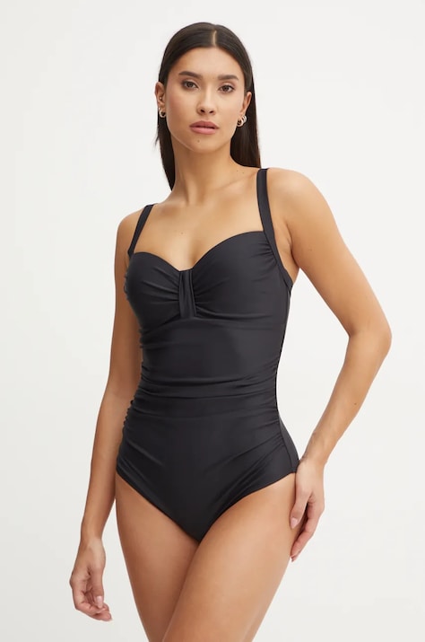 Aqua Speed costum de baie dintr-o bucată Olivia culoarea negru, cupa rigidizata