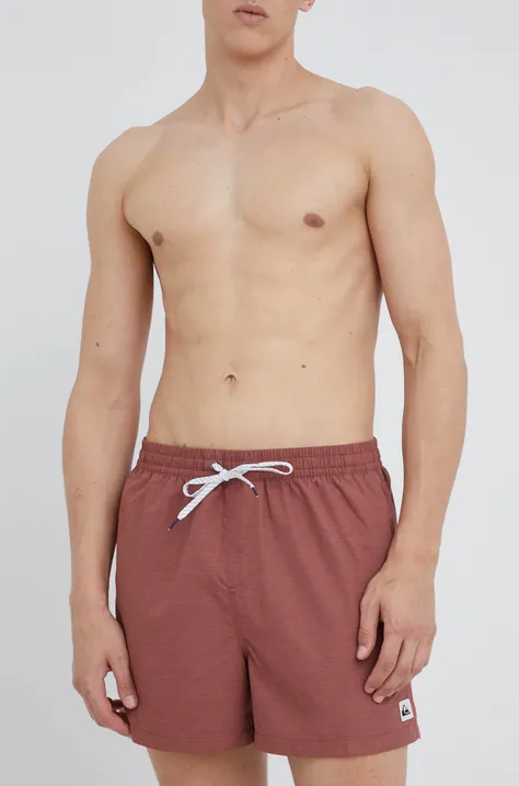 Quiksilver pantaloni scurti de baie culoarea bordo