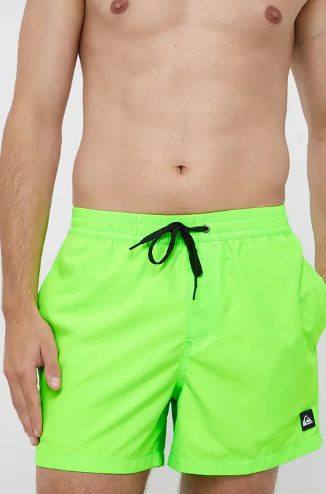 Kopalne kratke hlače Quiksilver zelena barva