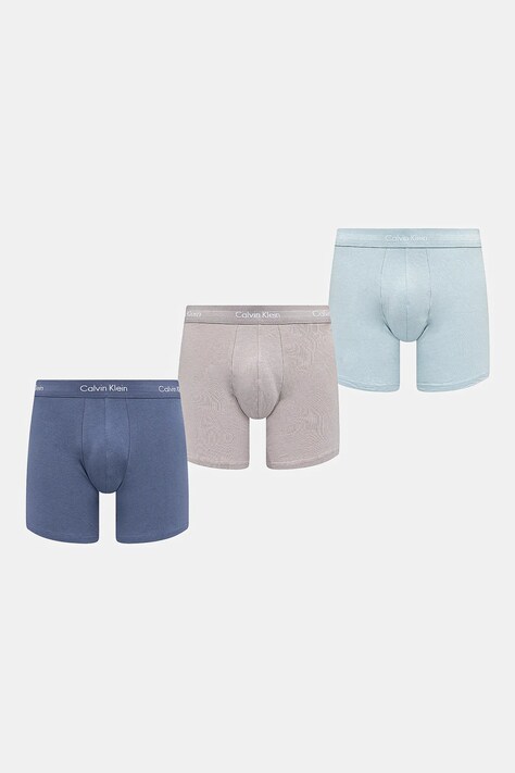 Boxerky Calvin Klein Underwear 3-pack pánské, modrá barva, 000NB1770A