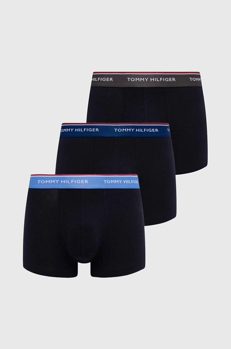 Boxerky Tommy Hilfiger 3-pack pánské, černá barva