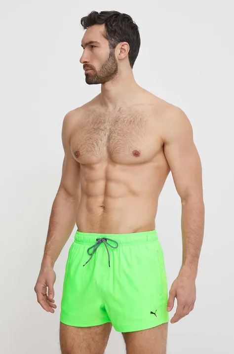 Plavkové šortky Puma zelená farba, 907658
