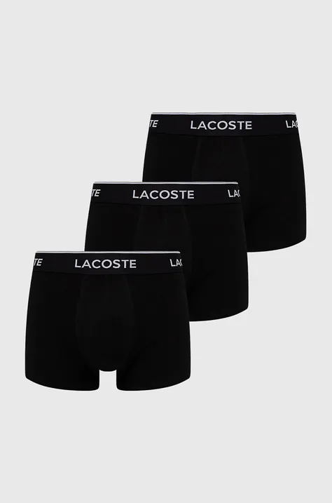 Боксери Lacoste (3-pack) чоловічі колір чорний 5H3389-NUA