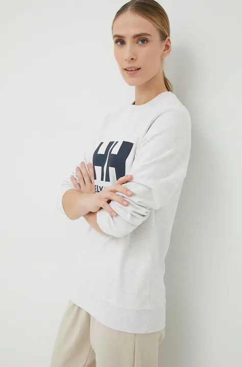 Helly Hansen sweatshirt women's white color