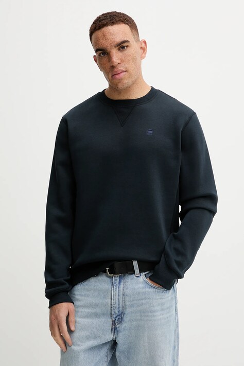 G-Star Raw bluza męska kolor granatowy gładka