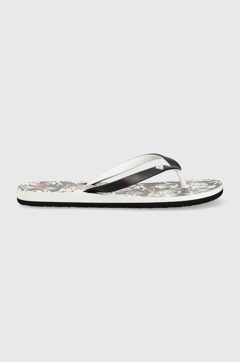 Roxy șlapi femei, culoarea negru, cu toc plat ARJL100869