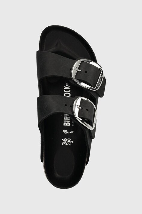 Шкіряні шльопанці Birkenstock Arizona Big Buckle — SS20-KLD01M, чорний — фото 4