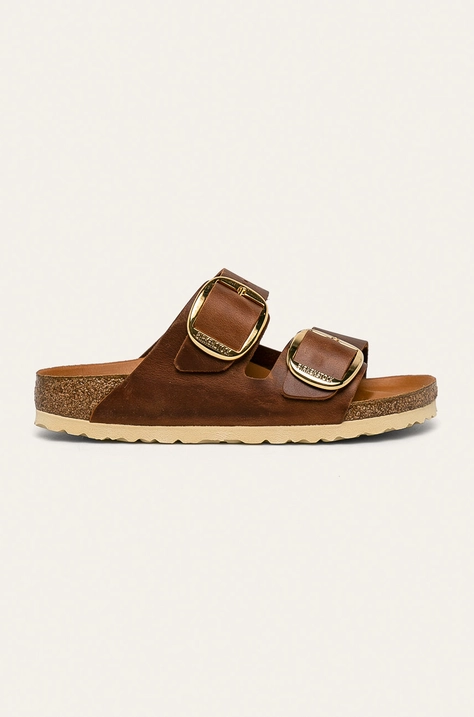 Birkenstock - Шкіряні шльопанці Arizona Big Buckle 1011073-COGNAC