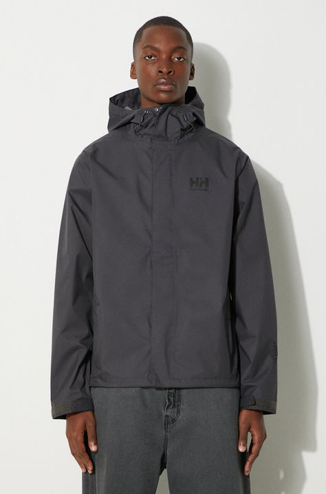 Bunda Helly Hansen SEVEN pánska, šedá farba, 62047