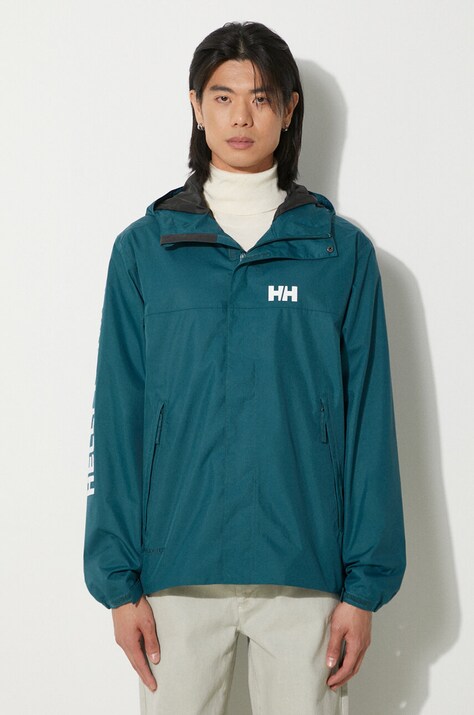 Nepromokavá bunda Helly Hansen Ervik zelená barva, 64032