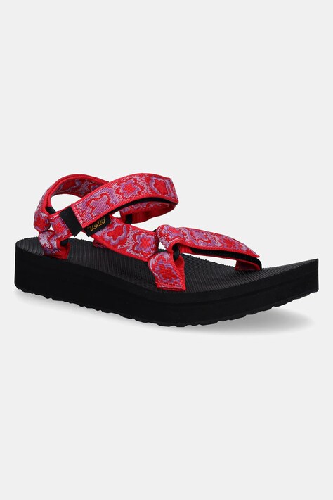 Teva sandale femei, culoarea maro, cu platforma