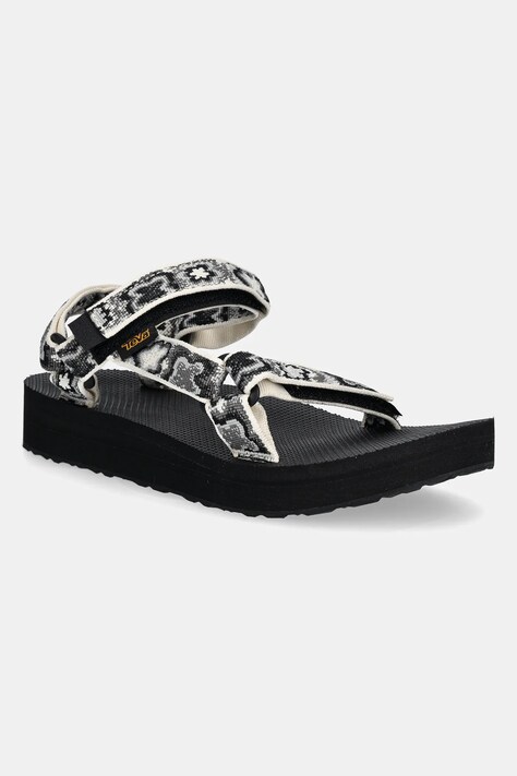 Teva sandale femei, culoarea maro, cu platforma