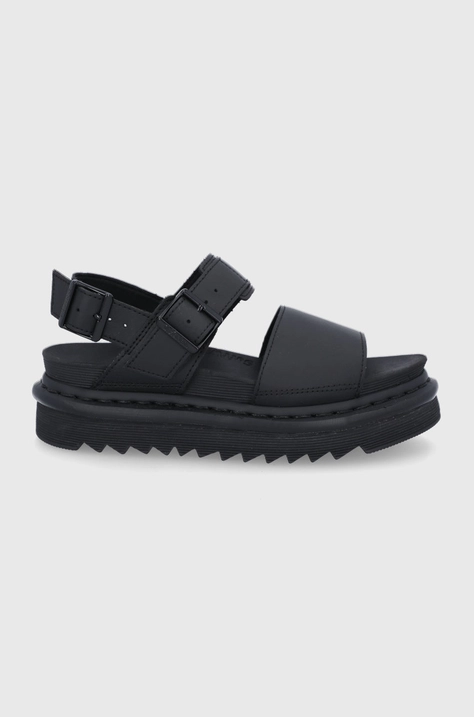 Кожаные сандалии Dr. Martens Voss женские цвет чёрный на платформе DM23802001.Voss-Black