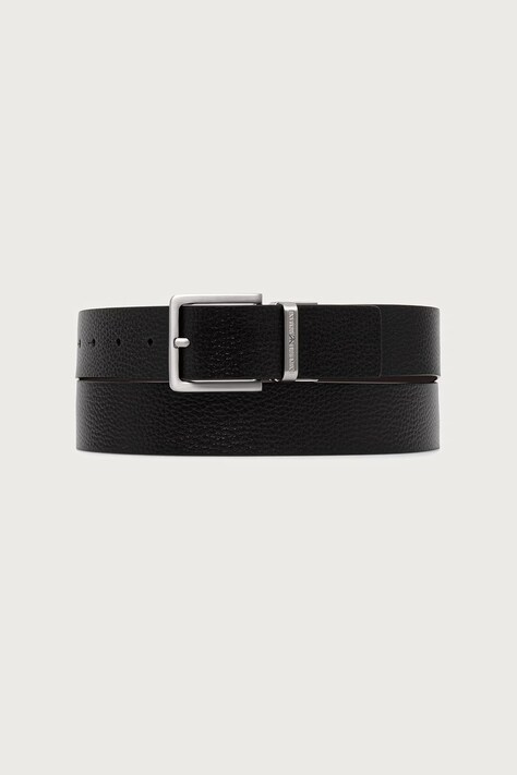 Emporio Armani Kétoldalas öv férfi bőr fekete