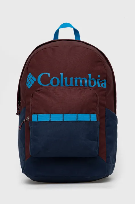 Columbia plecak kolor granatowy duży z nadrukiem