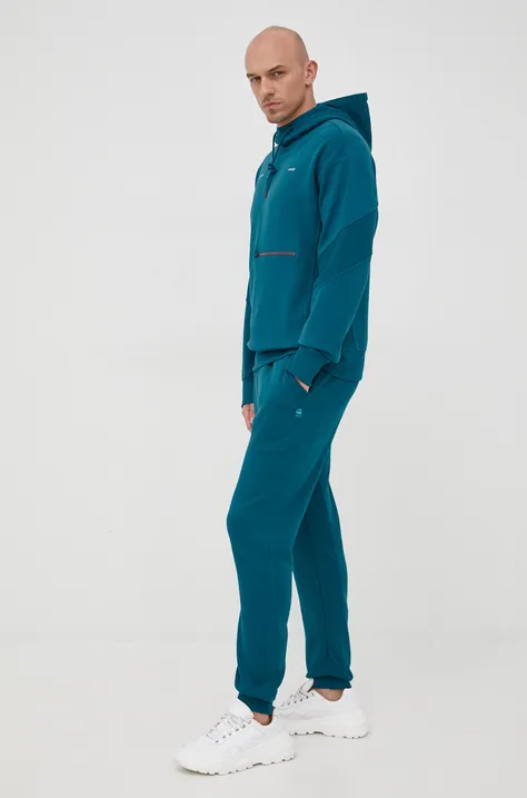 G-Star Raw spodnie dresowe kolor turkusowy gładkie