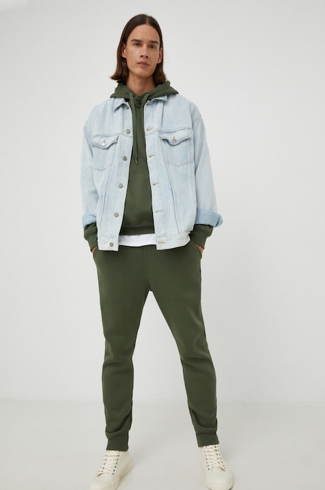 Tepláky G-Star Premium core type c zelená barva, hladké, D15653-C235