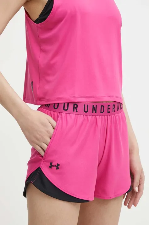 Къс панталон за трениране Under Armour Play Up 3.0 в розово с принт със стандартна талия