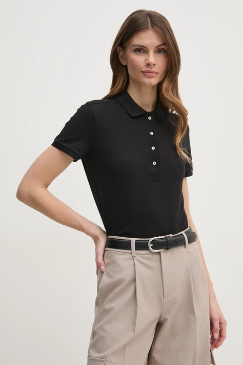 Majica kratkih rukava Lacoste za žene, boja: crna, PF5462-001