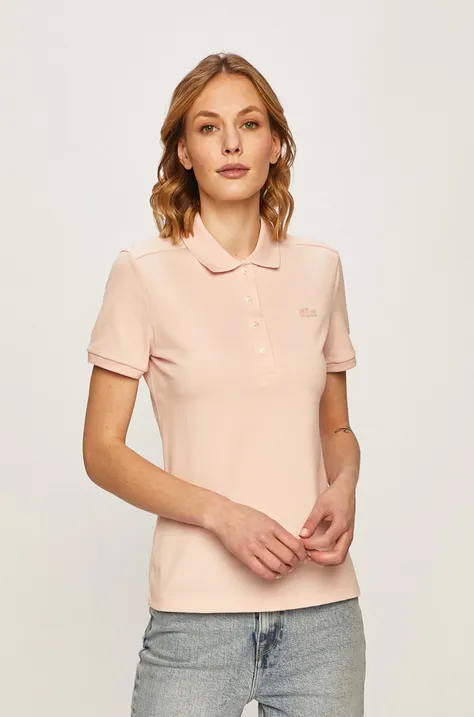 Tričko Lacoste dámské, růžová barva, s límečkem, PF5462-001