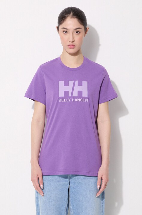 Хлопковая футболка Helly Hansen цвет белый 34112-001