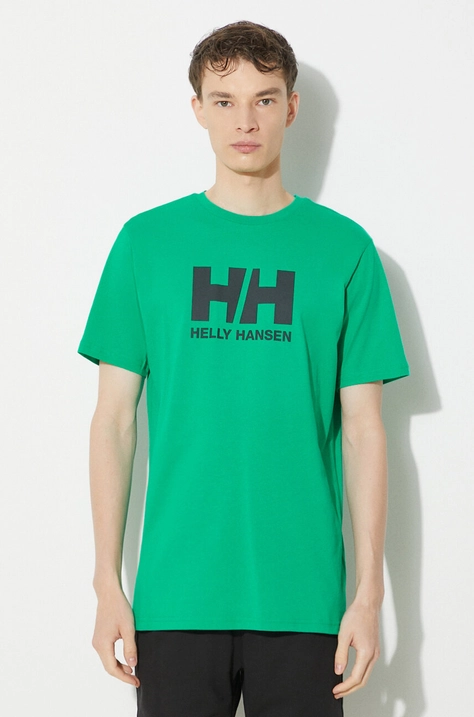 Helly Hansen t-shirt in cotone uomo colore bianco con applicazione