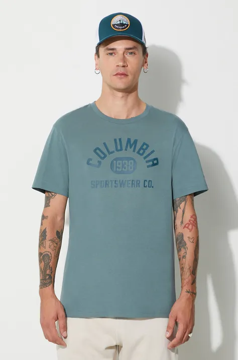 Columbia t-shirt men’s blue color