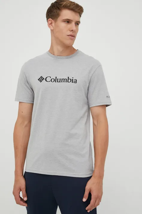 Columbia t-shirt men’s gray color