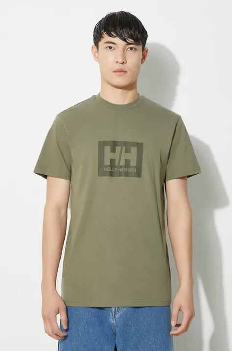 Βαμβακερό μπλουζάκι Helly Hansen χρώμα ροζ 53285