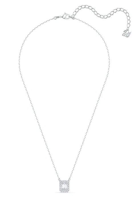 Ogrlica Swarovski srebrna barva