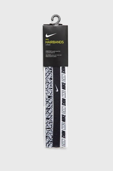 Комплект пов'язок для спорту Nike (3-pack) колір чорний