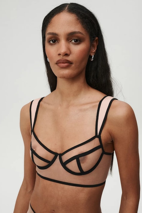 Undress Code Sutien culoarea negru, transparent, material neted