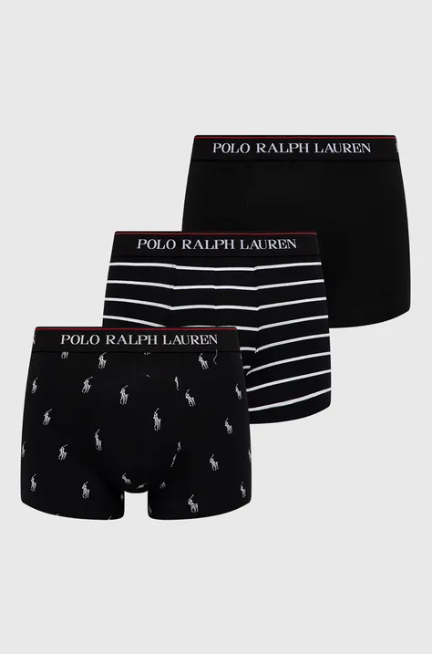 Μποξεράκια Polo Ralph Lauren (3-pack) ανδρικά, χρώμα: μαύρο