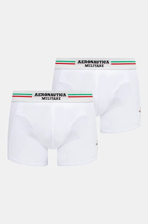 Boxerky Aeronautica Militare (2-pack) pánské, bílá barva, AM1UBX001