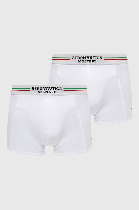 Boxerky Aeronautica Militare (2-pak) pánske, biela farba