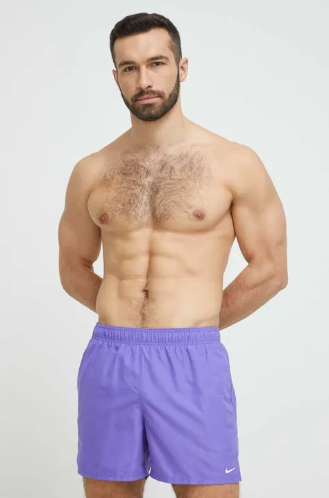 Plavkové šortky Nike fialová farba
