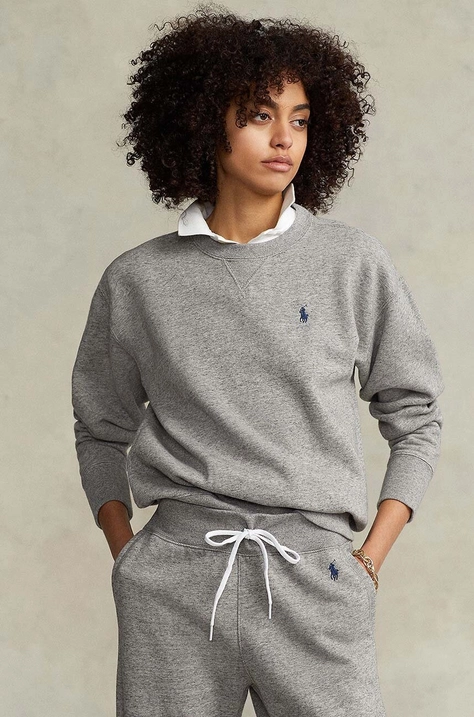 Polo Ralph Lauren felső szürke, női, sima