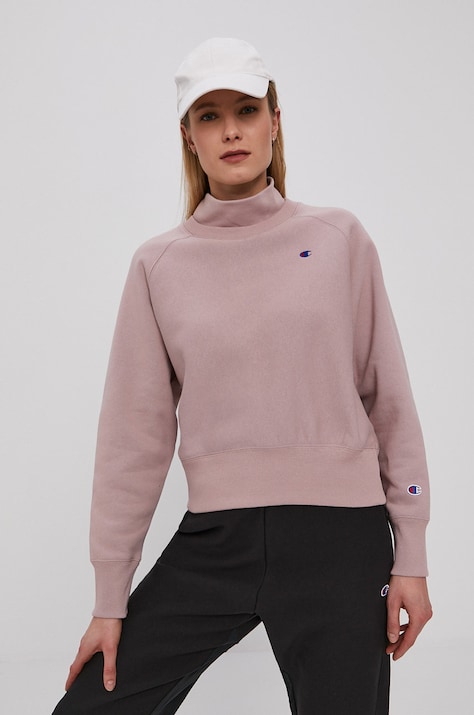 Champion bluză femei, culoarea roz, material uni 113352-PS007