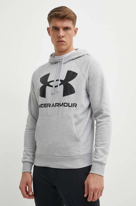 Dukserica Under Armour za muškarce, boja: siva, s kapuljačom, 1357093-652