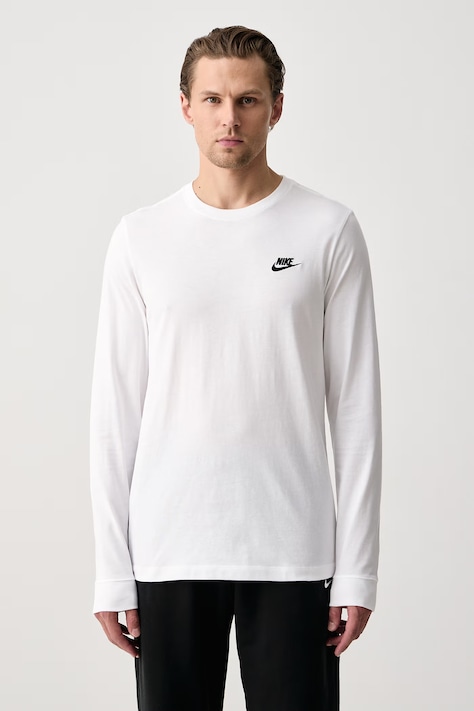 Nike Sportswear Блуза с дълги ръкави мъжка от памук бяла