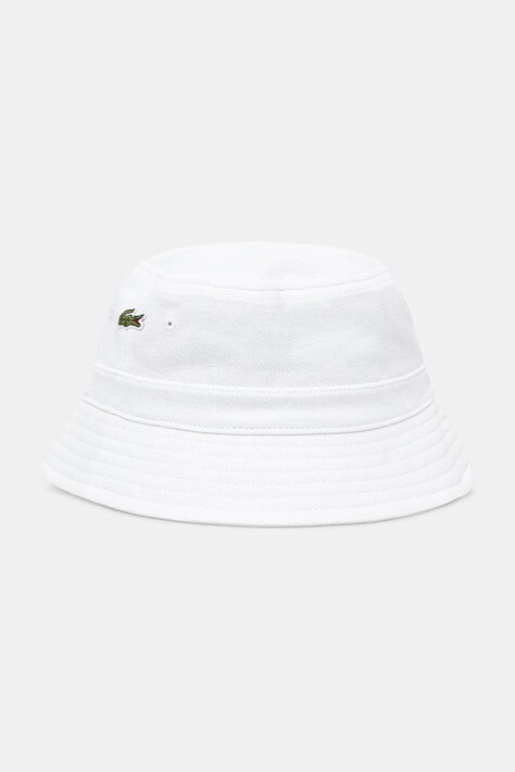 Bavlněný klobouk Lacoste bílá barva, RK2056