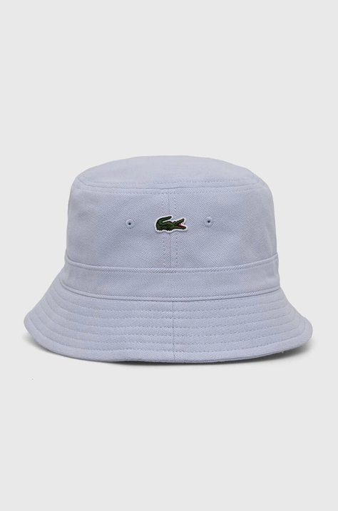 Памучна капела Lacoste в синьо от памук