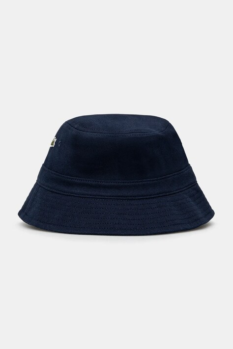 Lacoste palarie din bumbac culoarea albastru marin, bumbac