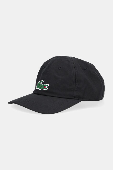 Lacoste czapka z daszkiem kolor czarny z aplikacją RK2450