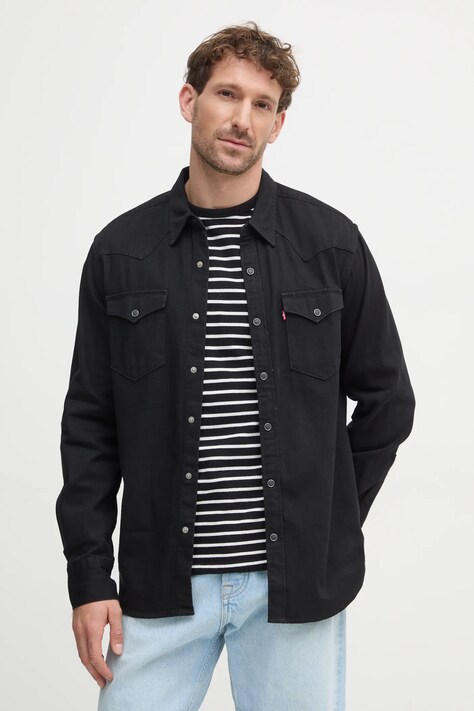Levi's cămașă din denim 85744.0002-Blacks