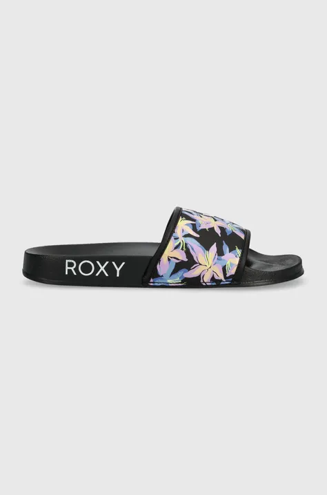 Παντόφλες Roxy  Slippy χρώμα: μαύρο ARJL100909