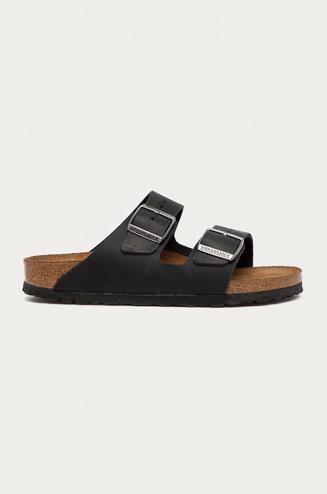 Nubukové pantofle Birkenstock Arizona černá barva, 552113