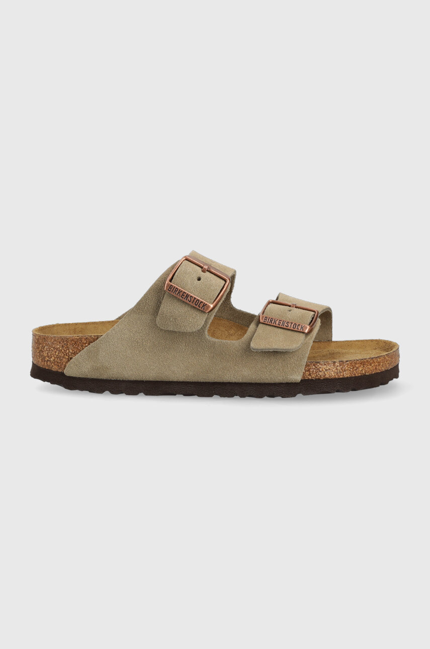 Παντόφλες σουέτ Birkenstock Arizona BS γυναικεία, χρώμα μπεζ 951303