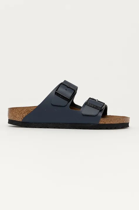 Шкіряні шльопанці Birkenstock жіночі колір синій Narrow Width 51153-Blau