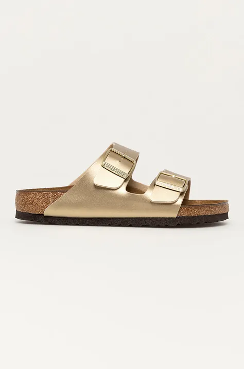 Birkenstock klapki Arizona damskie kolor złoty 1016110